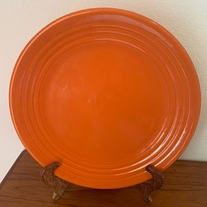 Vintage Bauer Los Angeles Pottery 12.5” orange Charge plate